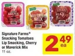 Albertsons Signature Farms Snacking Tomatoes Lip Smacking, Cherry or Maverick Mix offer
