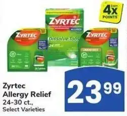 Albertsons Zyrtec Allergy Relief offer