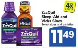 Albertsons ZzzQuil Sleep-Aid and Vicks Sinex offer
