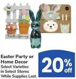 Albertsons Easter Party or Home Decor offer