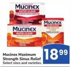 Albertsons Mucinex Maximum Strength Sinus Relief offer