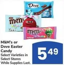 Albertsons M&M's or Dove Easter Candy offer