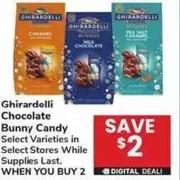 Albertsons Ghirardelli Chocolate Bunny Candy offer