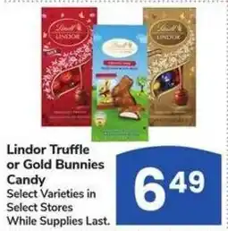 Albertsons Lindor Truffle or Gold Bunnies Candy offer