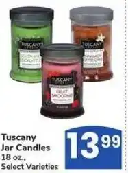 Albertsons Tuscany Jar Candles offer