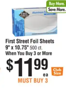 Smart & Final First Street Foil Sheets offer