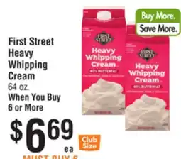 Smart & Final First Street Heavy Whipping Cream offer