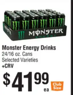 Smart & Final Monster Energy Drinks offer