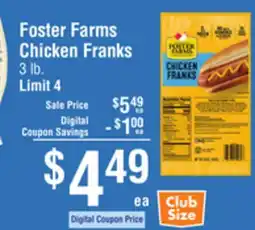 Smart & Final Foster Farms Chicken Franks offer
