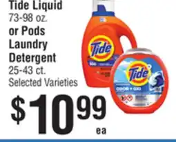 Smart & Final Tide Liquid or Pods Laundry Detergent offer