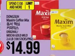 Hmart DONGSUH Maxim Coffee Mix offer
