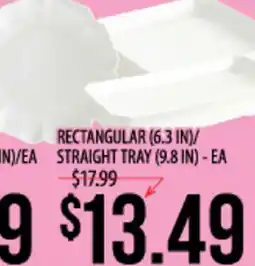 Hmart RECTANGULAR (6.3 IN)/ STRAIGHT TRAY (9.8 IN) offer