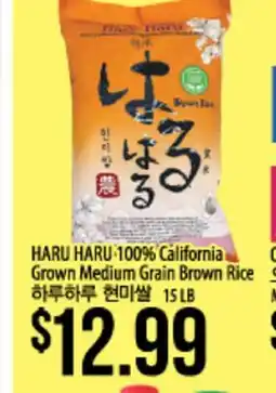 Hmart HARU HARU 100% California Grown Medium Grain Brown Rice offer