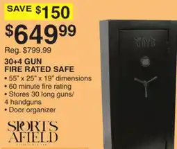 Dunham's Sports SPORTS AFIELD 30 + 4 GUN FIRE LONG GUNS HANDGUNS offer