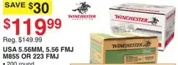 Dunham's Sports WINCHESTER USA 5.56MM, 5.56 FMJ M855 OR 223 FMJ offer