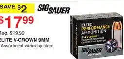 Dunham's Sports SIG SAUER ELITE V-CROWN 9MM offer
