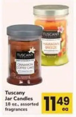 Safeway Tuscany Jar Candles offer