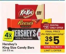 Safeway Hershey's King Size Candy Bars offer