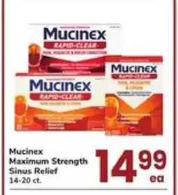 Safeway Mucinex Maximum Strength Sinus Relief offer