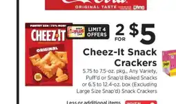 ShopRite Cheez-It Snack Crackers offer