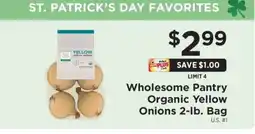 ShopRite Wholesome Pantry Organic Yellow Onions 2-lb. Bag offer