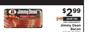 ShopRite Jimmy Dean Bacon offer
