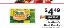 ShopRite Nathan's Beef Franks offer