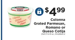 ShopRite Colonna Grated Parmesan, Romano or Queso Cotija offer