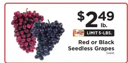 ShopRite Red or Black Seedless Grapes offer
