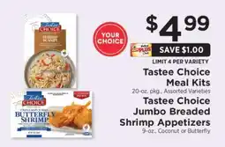 ShopRite Tastee Choice Meal Kits & Jumbo Breaded Shrimp Appetizers offer