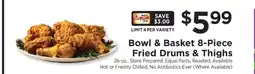 ShopRite Bowl & Basket 8-Piece Fried Drums & Thighs offer