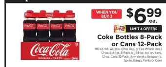 ShopRite Coke Bottles 8-Pack or Cans 12-Pack offer