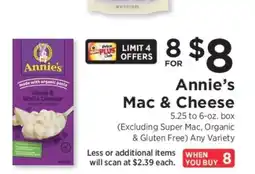 ShopRite Annie's Mac & Cheese offer