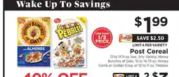 ShopRite Post Cereal offer