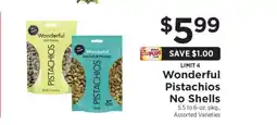 ShopRite Wonderful Pistachios No Shells offer