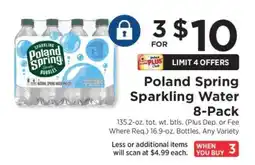 ShopRite Poland Spring Sparkling Water 8-Pack offer