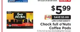 ShopRite Chock full o'Nuts Coffee Pods offer
