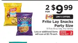 ShopRite Frito Lay Snacks Party Size offer