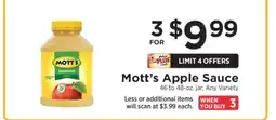ShopRite Mott's Apple Sauce offer