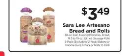 ShopRite Sara Lee Artesano Bread and Rolls offer