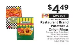 ShopRite Restaurant Brand Potatoes & Onion Rings offer