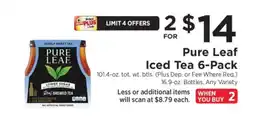 ShopRite Pure Leaf Iced Tea 6-Pack offer