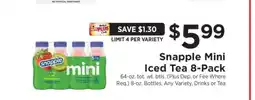 ShopRite Snapple Mini Iced Tea 8-Pack offer