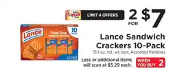 ShopRite Lance Sandwich Crackers 10-Pack offer