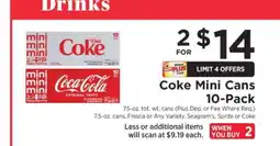ShopRite Coke Mini Cans 10-Pack offer