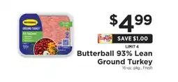 ShopRite Butterball 93% Lean Ground Turkey offer