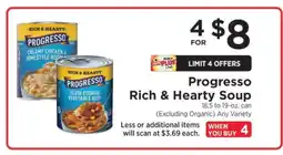 ShopRite Progresso Rich & Hearty Soup offer