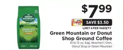 ShopRite Green Mountain or Donut Shop Ground Coffee offer
