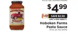 ShopRite Hoboken Farms Pasta Sauce offer