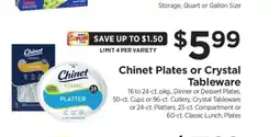 ShopRite Chinet Plates or Crystal Tableware offer